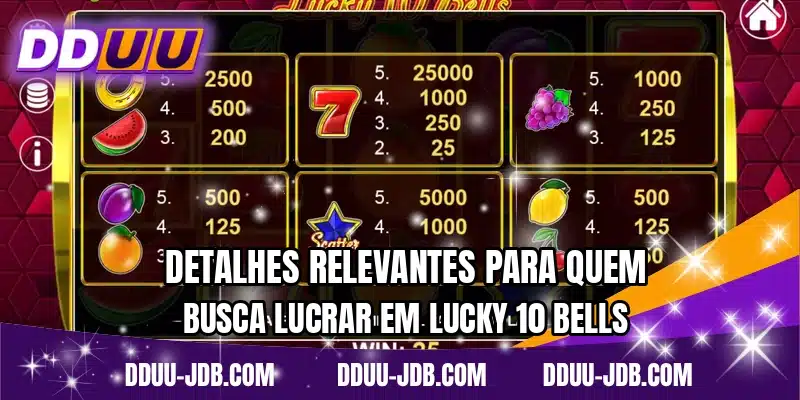 Detalhes relevantes para quem busca lucrar em Lucky 10 Bells