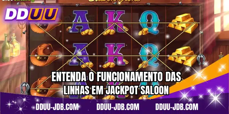 Entenda o funcionamento das linhas em Jackpot Saloon