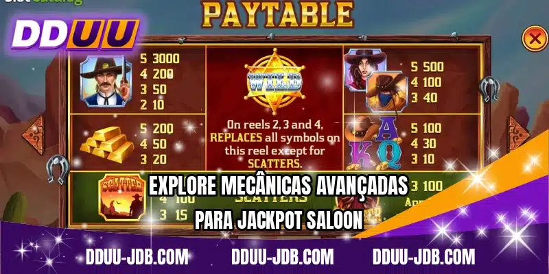 Explore mecânicas avançadas para Jackpot Saloon