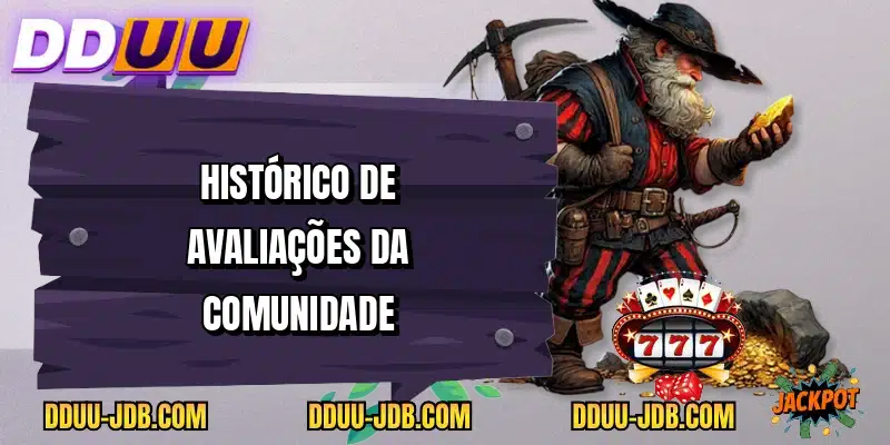 Histórico de avaliações da comunidade
