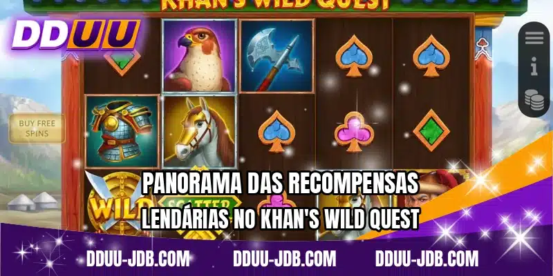 Panorama das recompensas lendárias no Khan's Wild Quest