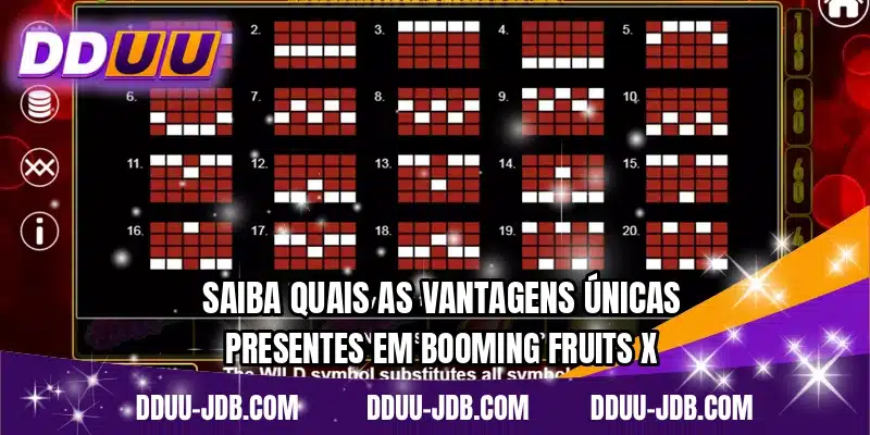 Saiba quais as vantagens únicas presentes em Booming Fruits X
