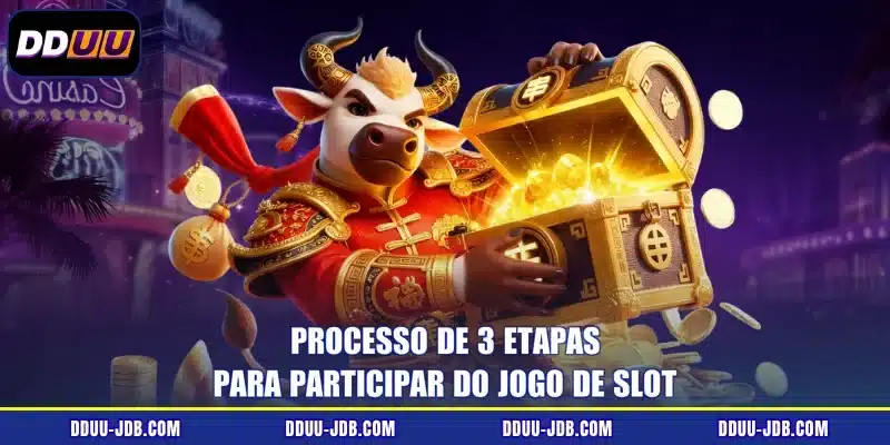 Processo de 3 etapas para participar do jogo de slot